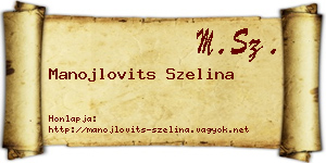 Manojlovits Szelina névjegykártya